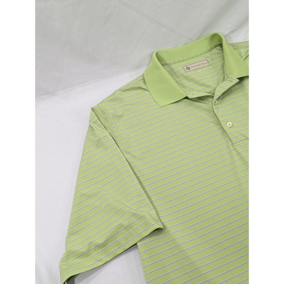 Donald Ross Polo Shirt Mens 2XL Golf Striped Performance Green Tree Country Club - Picture 2 of 7